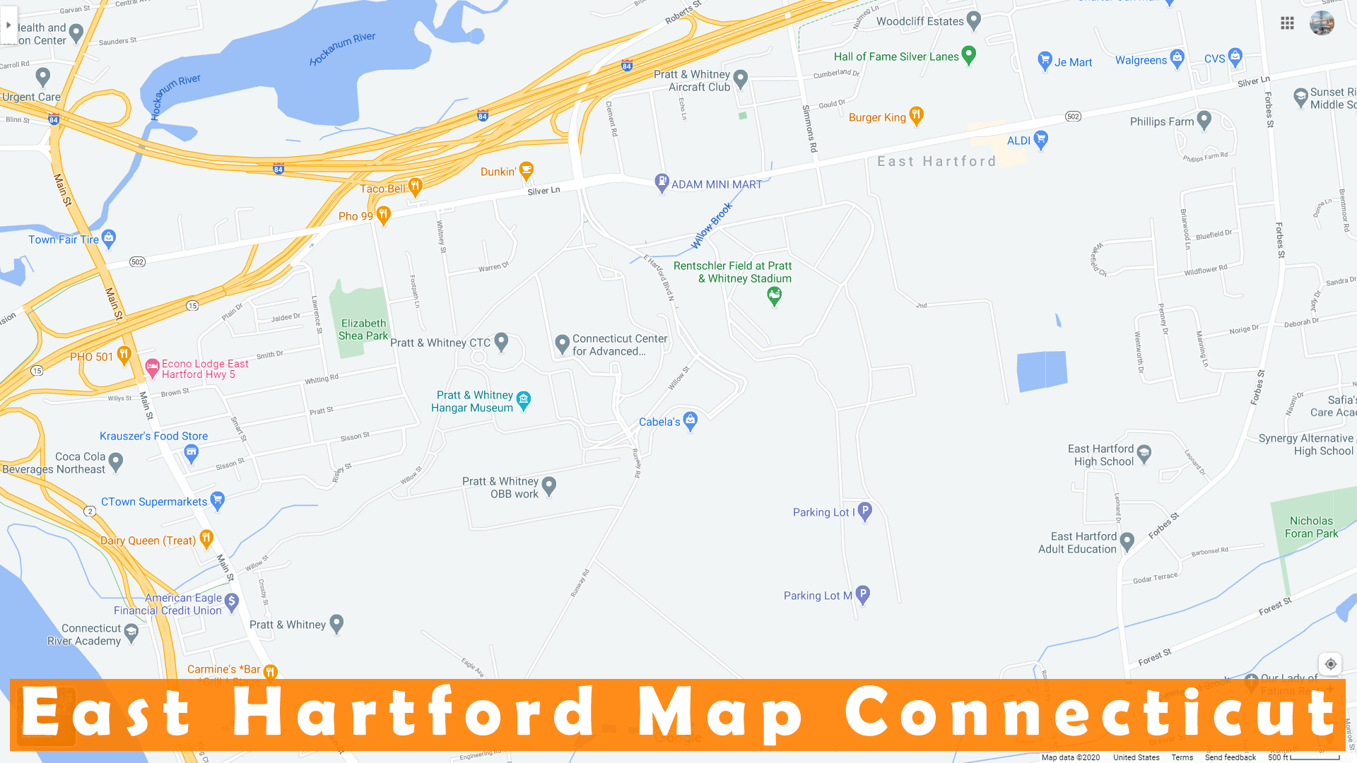 East Hartford map